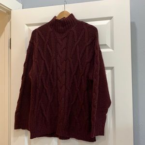 Express Cable Front Wool Blend Sweater